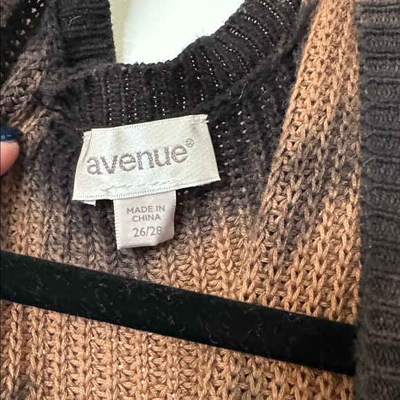 Avenue Brown and Black Knit Sweater - Picture 3 of 5